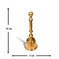 Adhvik Traditional Brass (Medium 2 No ) Heavy Puja Pooja  Other Rituals Bell Ghanti for House  Temple Poojan Purpose Spiritual Gift Item (Pack Of 1)-thumb3