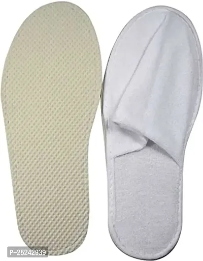 Adhvik Pack Of 3 Pair Free Size Close Toe Cloth Disposable Slippers for Home/hotel/spa, Party Guest, Salons, Hotels, Hospitals and Home and Travel Airline For Women-thumb3