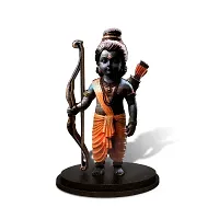 Adhvik Ram Lalla 3d Idol Ayodhya Mdf Wooden Murti Statue God Stand For car Dashboard-thumb2