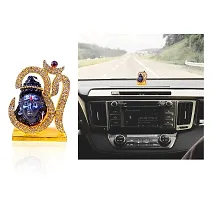 Adhvik Metal Hindu Om with Shiv/mahadev/bhole Baba Face Rhinestone Symbol Idol for Gifting, Home and Office Table, and Car Dashboard Decor Showpiece Small Size ( 5 X 4 Cm) Multicolor Pack of 1-thumb3