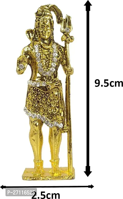 Metal Standing Shiv/Mahadev Idol For Gifting, Home/Office And Car Dashboard-thumb2