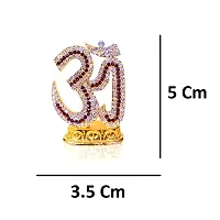 Adhvik Metal Hindu Om Shiv/mahadev/bhole Baba Rhinestone Symbol Idol for Gifting, Home and Office Table, and Car Dashboard Decor Showpiece Small Size ( 5 X 3.5 Cm) Multicolor Pack of 1-thumb2