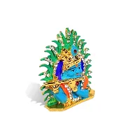 Adhvik Kahna/krishna Face with Flute/basuri Idol (Mini Mayurpankh Krishna St/828) Multicolor Metal God Stand for Home Deacute;cor/car Dashboard/mandir Pooja Murti/temple Puja/office Table Showpiece-thumb2