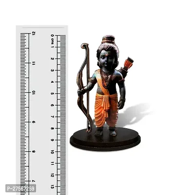 Adhvik Ram Lalla 3d Idol Ayodhya Mdf Wooden Murti Statue God Stand For car Dashboard-thumb5