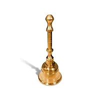 Adhvik Traditional Brass (Medium 2 No ) Heavy Puja Pooja  Other Rituals Bell Ghanti for House  Temple Poojan Purpose Spiritual Gift Item (Pack Of 1)-thumb2