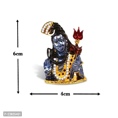 Adhvik Lord Shiv| Mahadev|bhima Shanker| Idol (St-2072) Multicolor Metal God Stand Statue for Home/ Mandir/office Table Decor /Car Dashboard Murti Showpiece-thumb2