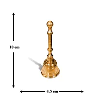 Adhvik Traditional Brass (Small 1 No ) Heavy Puja Pooja  Other Rituals Bell Ghanti for House  Temple Poojan Purpose Spiritual Gift Item (Pack Of 1)-thumb2