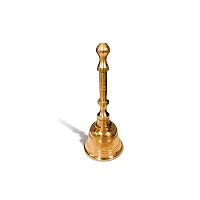 Adhvik Traditional Brass (Small 1 No ) Heavy Puja Pooja  Other Rituals Bell Ghanti for House  Temple Poojan Purpose Spiritual Gift Item (Pack Of 1)-thumb1