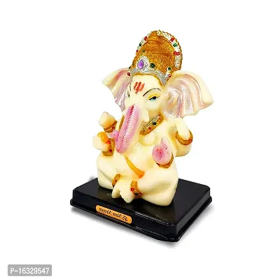 Adhvik Shree Lord Ganesha Radium Statues Ganesh Ganpati (Md:2028) Beautiful Idol Showpiece for Home Decoration, Gift Item  Car Dashboard-thumb5