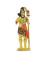 Adhvik Metal Antique Standing Shiv/mahadev/bhole Baba with Trishul Rhinestone Symbol Idol for Gifting, Home and Office Table, and Car Dashboard Decor Showpiece ( Size 9.5 X 2.5 Cm) Multicolor Pack of 1-thumb3