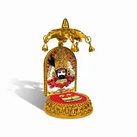 Adhvik Lord Khatu Shyam Baba/barbarik with Charan Paduka and Umbrella Chhatra God Idol-thumb1