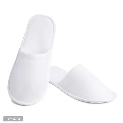 Adhvik Pack Of 1 Pair Free Size Close Toe Cloth Disposable Slippers for Home/hotel/spa, Party Guest, Salons, Hotels, Hospitals and Home and Travel Airline For Women-thumb0