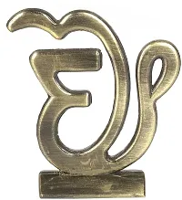 Green Color Metal Sikh Religious Ek Onkar , 6 Cm X 5 Cm  Nug Diamond Statue For Car Dashboard-thumb2