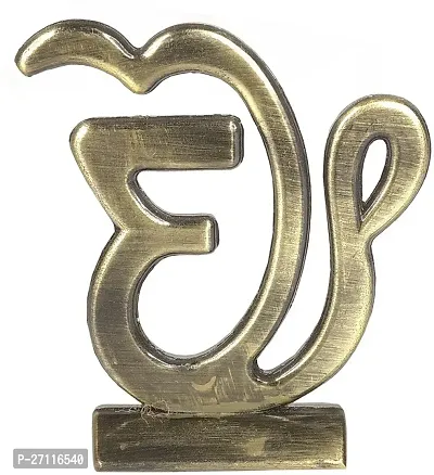 Green Color Metal Sikh Religious Ek Onkar , 6 Cm X 5 Cm  Nug Diamond Statue For Car Dashboard-thumb3