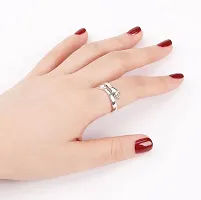 Adhvik Combo of Stylish Multicolor Latest Design Jarkan Dangler Metal Jhumki Earring with Silver Hug Me Thumb Finger Ring-thumb4