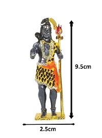 Adhvik Metal Antique Standing Shiv/mahadev/bhole Baba with Trishul Rhinestone Symbol Idol for Gifting, Home and Office Table, and Car Dashboard Decor Showpiece ( Size 9.5 X 2.5 Cm) Black Color Pack of 1-thumb1