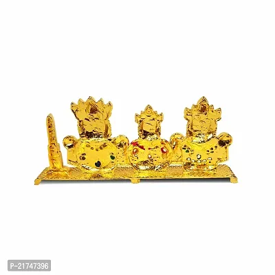 Adhvik Beads Lords Jagannath, Balaram  Subhadra Idol (St-2157) Multicolor Metal God Stand for Home Dcor/car Dashboard/mandir Pooja Murti/temple Puja/office Table Showpiece-thumb4