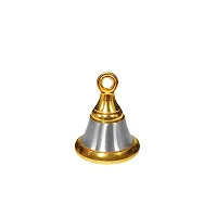 Adhvik Traditional Brass (Small 2 No ) Hanging Puja Pooja  Other Rituals Bell Ghanti for House  Temple Poojan Purpose Spiritual Gift Item (Pack Of 1)-thumb3