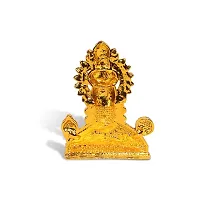 Adhvik Lord Tirupati Balaji/venkateswara Face Multi-Stone God Stand Idol (Mini Mukh Balaji St/1046/col) Black Color Metal God Stand for Home Deacute;cor/car Dashboard/temple Puja/office Table Showpiece-thumb3