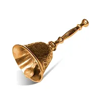 Adhvik Traditional Brass (Small 1 No ) Heavy Puja Pooja  Other Rituals Bell Ghanti for House  Temple Poojan Purpose Spiritual Gift Item (Pack Of 1)-thumb3