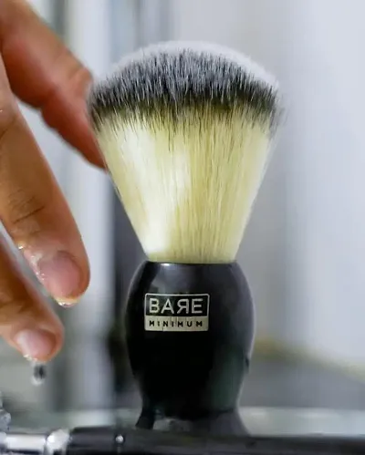 Bare Minimum Premium Shaving Brush For Men | Soft Bristles Shaving Brush With Extremely Soft Shaving Brush | Men Shaving Brush | Ultra - Absorbent Shaving Brush For Men Soft - 1 PC