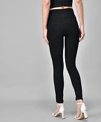 Alluring Denim Lycra Solid Jeans for Womens-thumb1