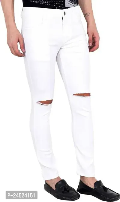 Classic Polycotton Mid-Rise Jeans for Men-thumb0