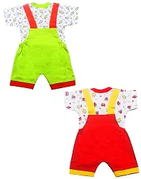 INFANT Cotton Dungaree for Baby Boys  Girls_Pack of 2 (Multicolor 10, 9-12 Months)-thumb1