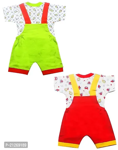 INFANT Cotton Dungaree for Baby Boys  Girls_Pack of 2 (Multicolor 10, 9-12 Months)-thumb2