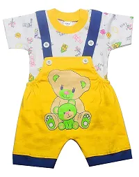 INFANT Cotton Dungaree for Baby Boys  Girls_Pack of 2 (Multicolor 4, 3-6 Months)-thumb2