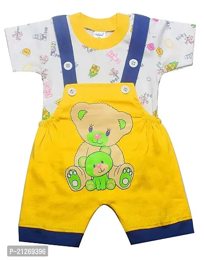 INFANT Cotton Dungaree for Baby Boys  Girls_Pack of 2 (Multicolor 4, 3-6 Months)-thumb3