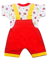 INFANT Cotton Dungaree For Baby Boys  Girls.(Red)-thumb1