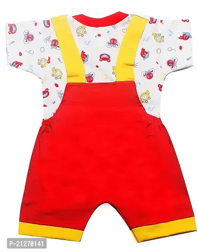 INFANT Cotton Dungaree For Baby Boys  Girls.(Red)-thumb2