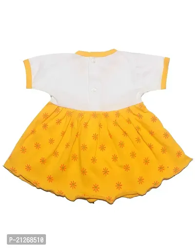 INFANT Baby Girls Cotton Half Sleeve Frock Dress-thumb2