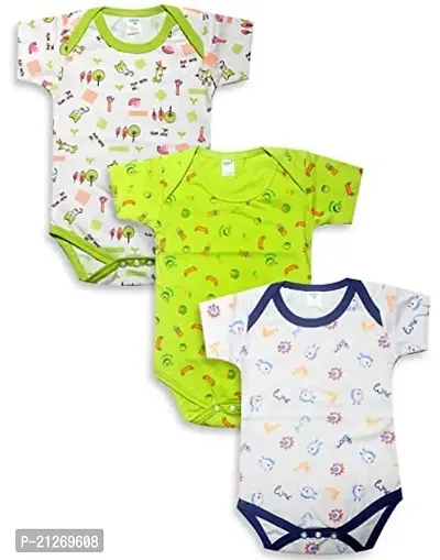 INFANT Cotton Romper For Baby Boys  Girls Pack of 3-thumb0