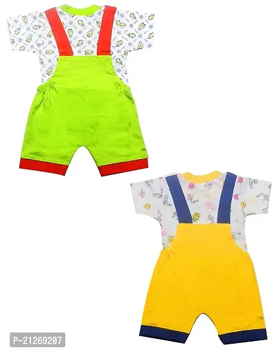 INFANT Cotton Dungaree for Baby Boys  Girls_Pack of 2 (Multicolor 9, 3-6 Months)-thumb2