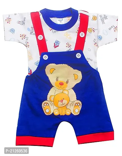 INFANT Cotton Dungaree For Baby Boys  Girls.(Red)