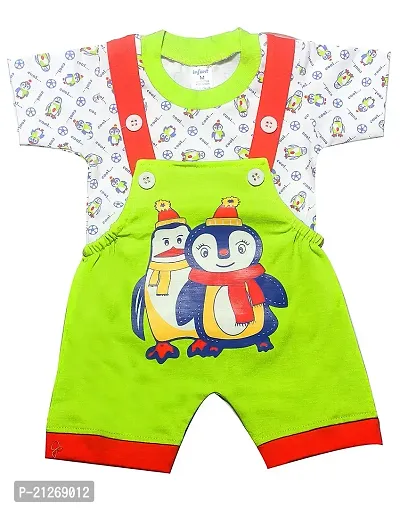 INFANT Cotton Dungaree for Baby Boys  Girls_Pack of 2 (Multicolor 6, 6-9 Months)-thumb3