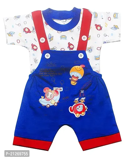 INFANT Cotton Dungaree For Baby Boys  Girls.(Red)-thumb0