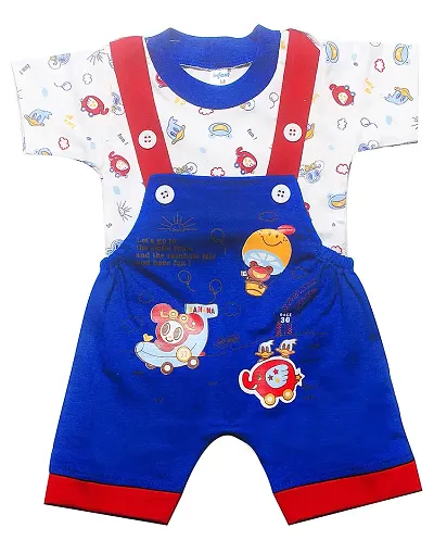 INFANT Cotton Dungaree For Baby Boys & Girls.(Red)