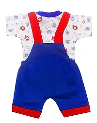 INFANT Cotton Dungaree For Baby Boys  Girls.(Red)-thumb1