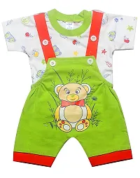 INFANT Cotton Dungaree For Baby Boys  Girls Yellow  Green 6-9 Month .(PACK OF 2)-thumb3