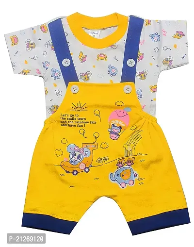 INFANT Cotton Dungaree for Baby Boys  Girls_Pack of 2 (Multicolor 7, 3-6 Months)-thumb3