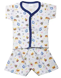 INFANT Cotton Half sleeve Stylish All over desighn Top  Half Pant (Pack of 3)-thumb2