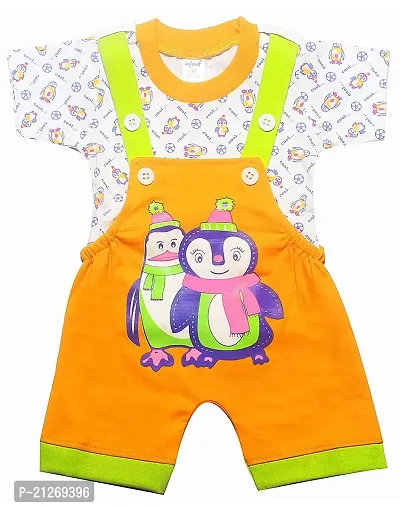 INFANT Cotton Dungaree for Baby Boys  Girls_Pack of 2 (Multicolor 4, 3-6 Months)-thumb4