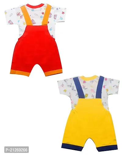 INFANT Cotton Dungaree for Baby Boys  Girls_Pack of 2 (Multicolor 8, 6-9 Months)-thumb2