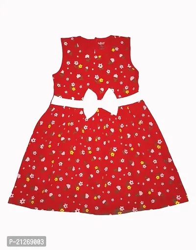 Infant Baby Girls Cotton Sleeveless Aline Frock-thumb0