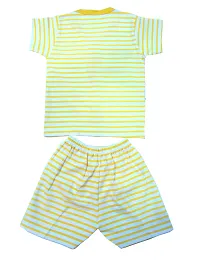 INFANT Cotton Half sleeve Stylish Top  Shorts. (9-12 month, Yellow)-thumb1