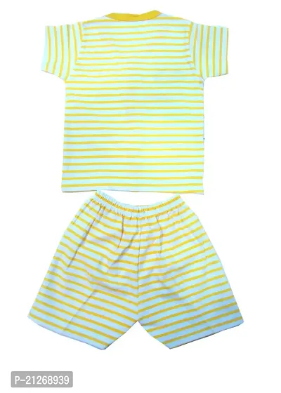 INFANT Cotton Half sleeve Stylish Top  Shorts. (9-12 month, Yellow)-thumb2