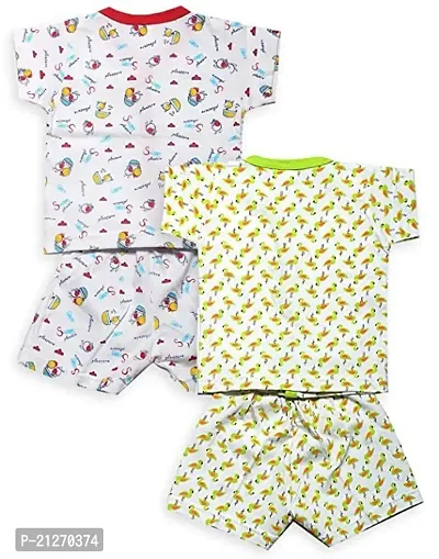 INFANT Cotton Half sleeve Stylish Top  Half Pant (Pack of 2)-thumb2